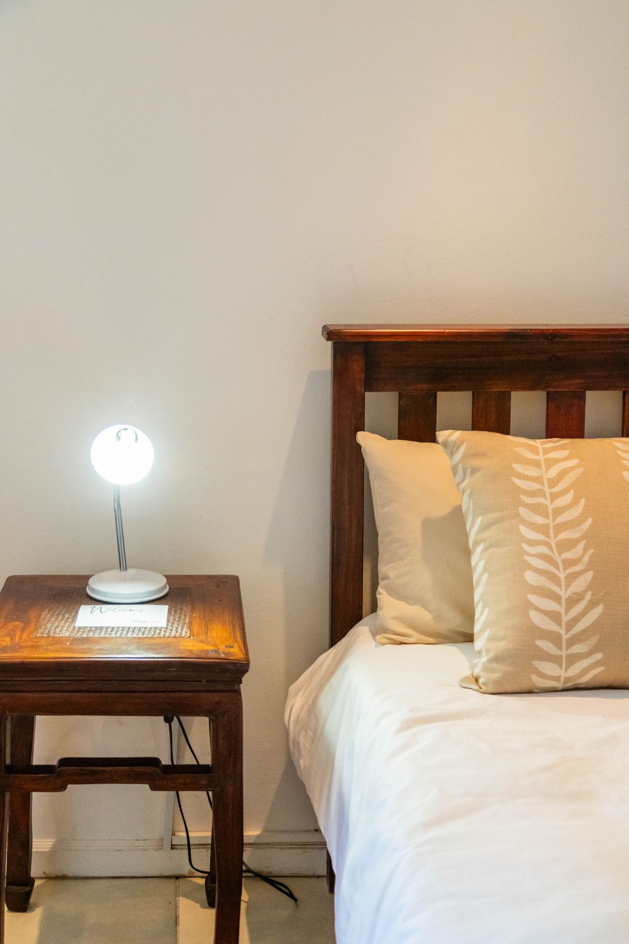 Compact Single room bedside detail